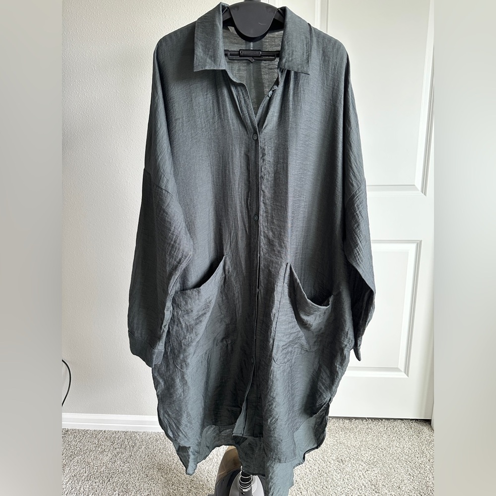 Zara Oversize long button up, can be cover up